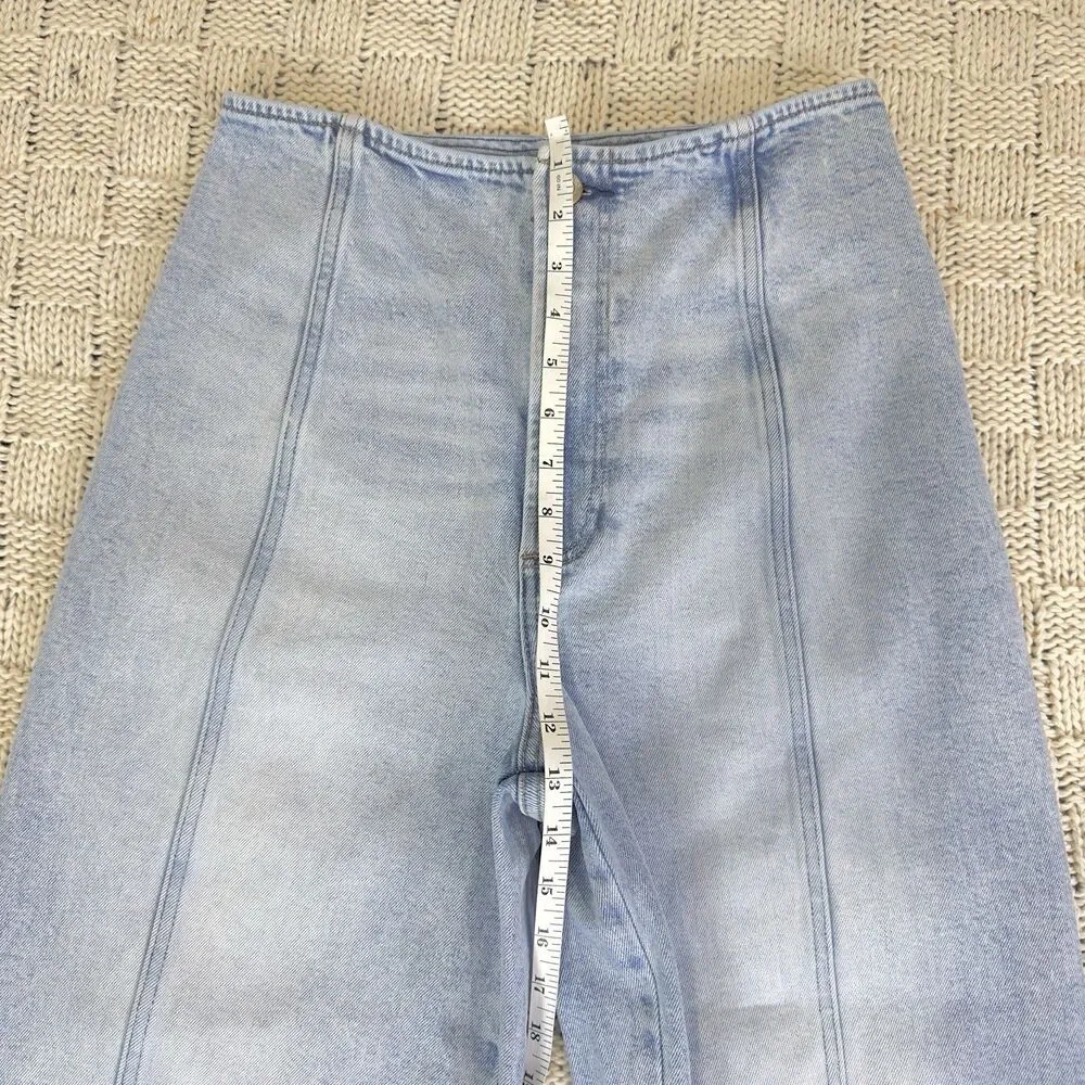 Pistola Blair High Waist Crop Barrel Jeans Size 26 Pristine Light Wash Denim - Picture 8 of 11